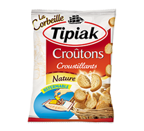 Basket of plain round croutons TIPIAK